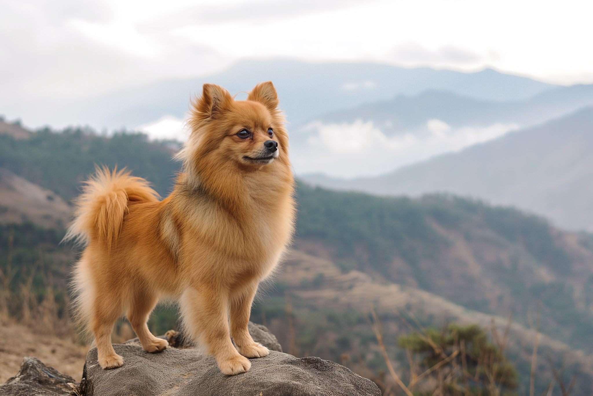 adorable-portrait-pomeranian-dog